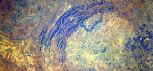 Vredefort Dome. Image courtesy Lunar and Planetary Institute